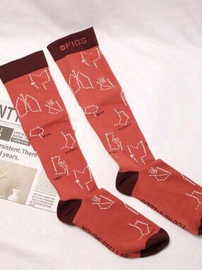 Figs Comfortable Stylish Design Compression Socks Size L